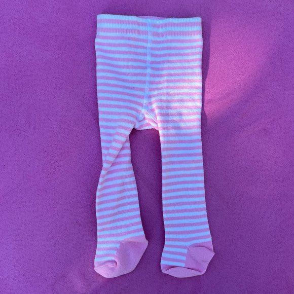 Carter s Baby Girl Pink Stripe 6M Tights - Picture 1 of 3